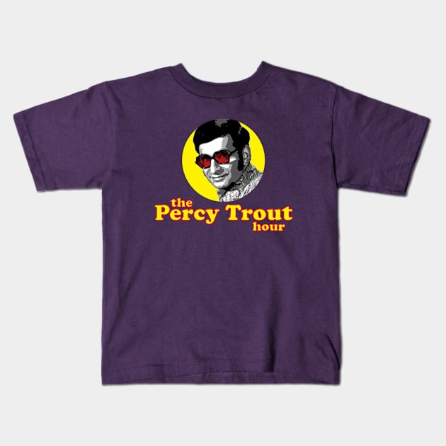 Percy Trout Kids T-Shirt by nearmintpress